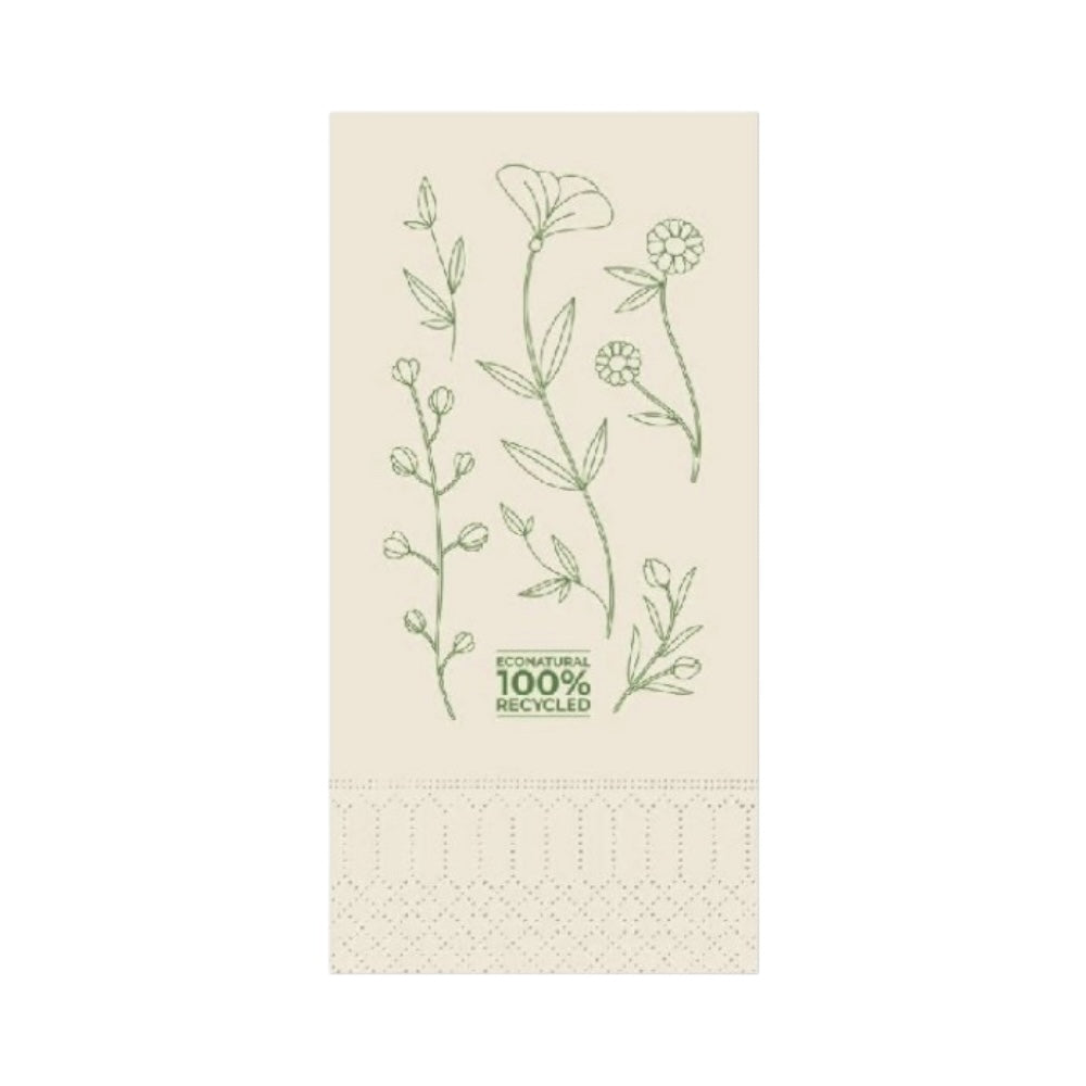 Servítky LUCART FATO ECO Natural FLORA 33x33cm 2-vrst.1/8 50ks