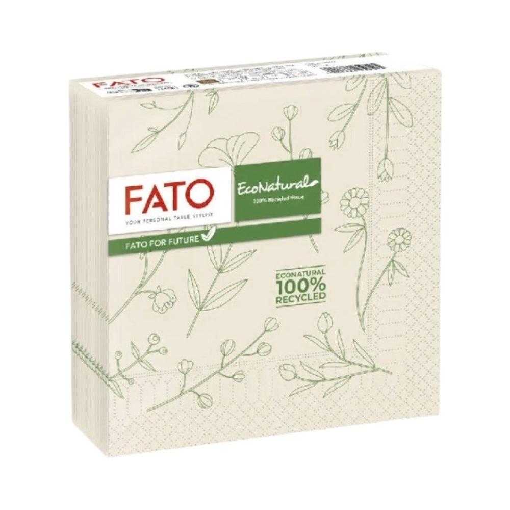 Servítky LUCART FATO ECO Natural FLORA 33x33cm 2-vrstvové 50ks