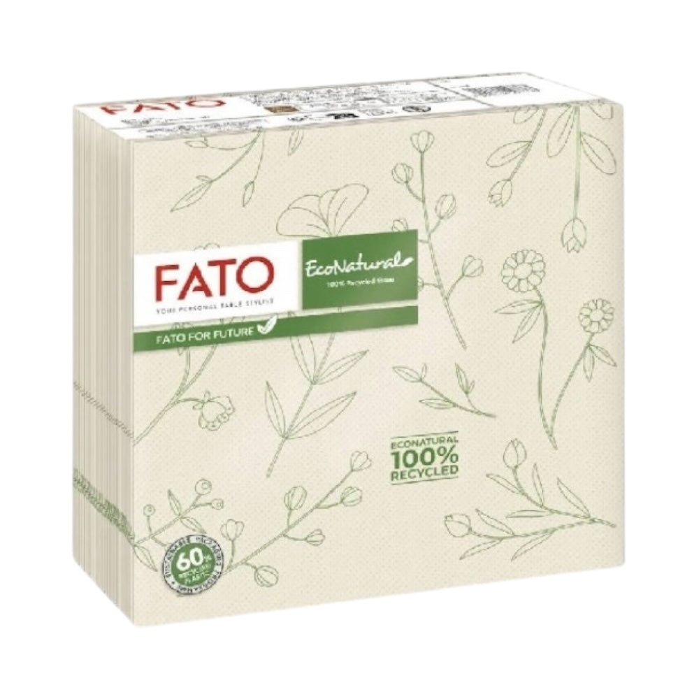 Servítky LUCART FATO ECO Natural FLORA 38x38cm 2-vrstvové 40ks