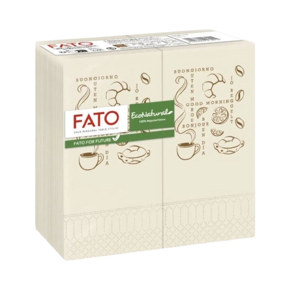 Servítky LUCART FATO ECO Natural MORNING 33x33cm 2-vrst.1/8 50ks