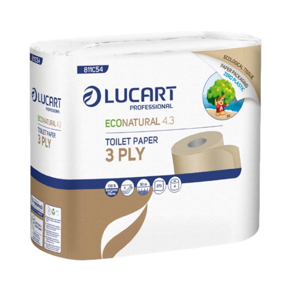 Toaletný papier LUCART ECO Natural PREMIUM 4ks