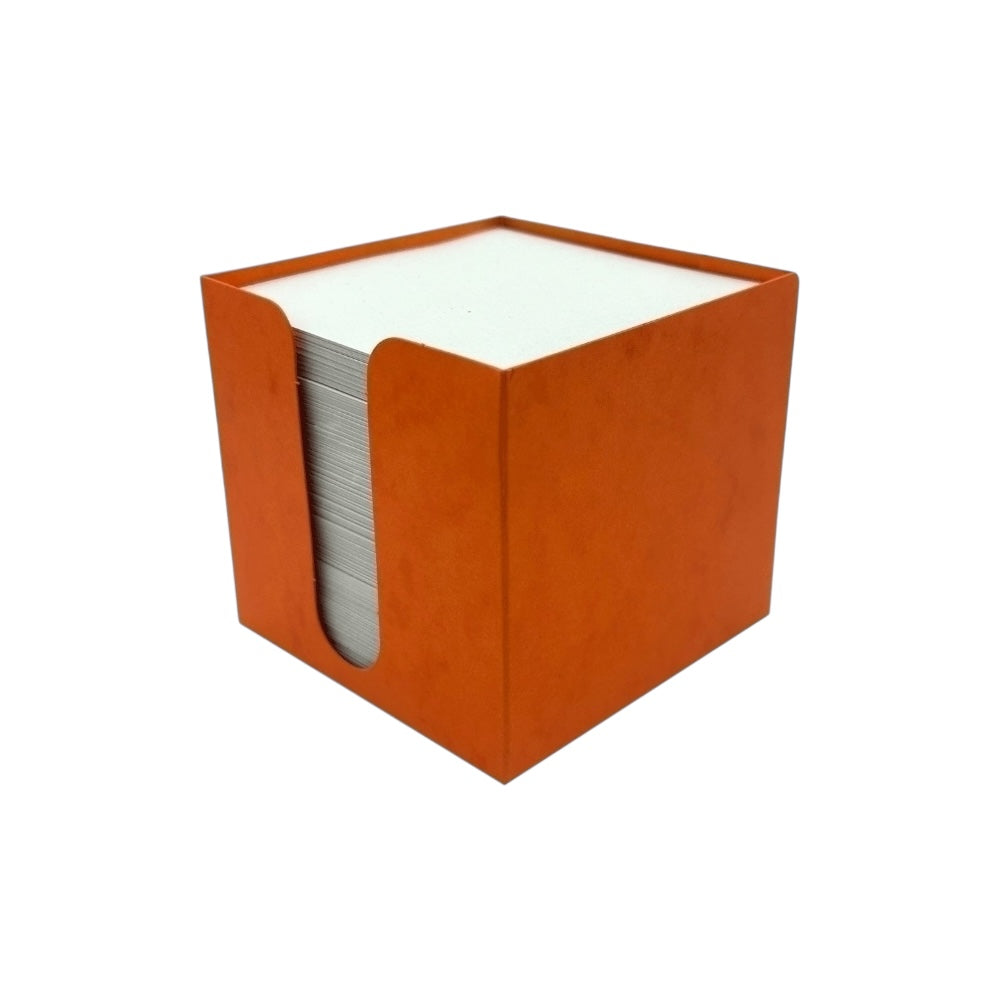 HIT Zásobník Prešpán oranžový 9x9x8,5cm poznámková kocka
