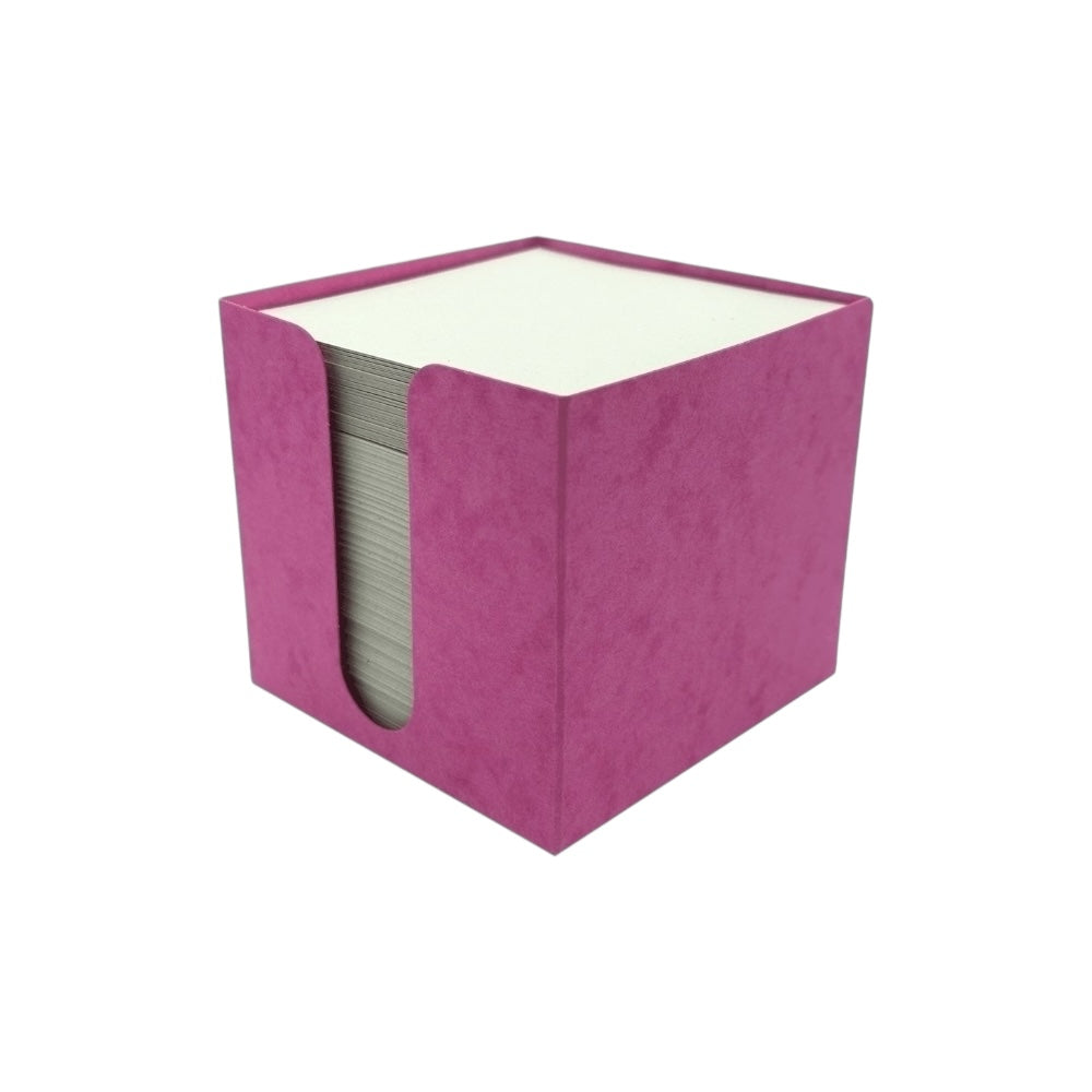 HIT Zásobník Prešpán ružový 9x9x8,5cm poznámková kocka