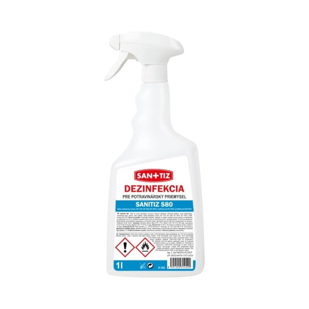 SANITIZ Dezinfekcia pre potravinársky priemysel S80 1L