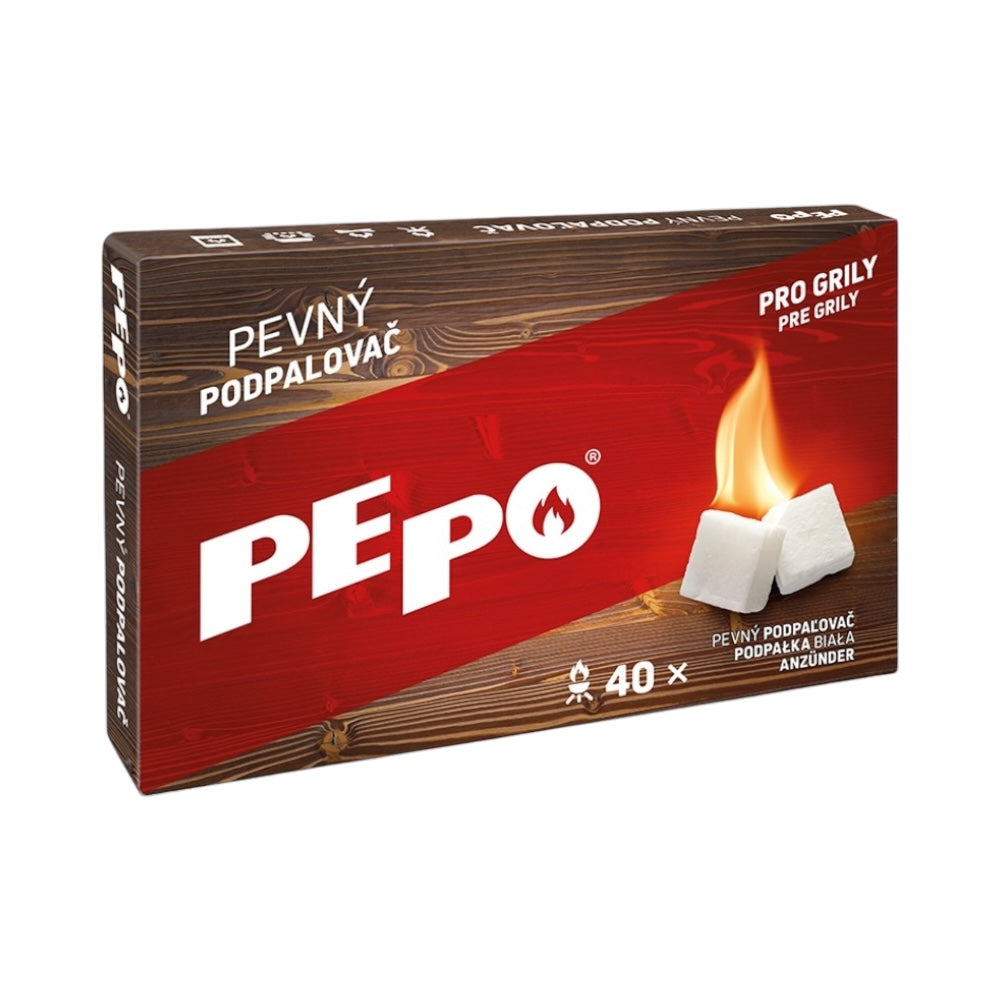 PE-PO Podpaľovač pevný 40 podpalov v papierovej krabičke