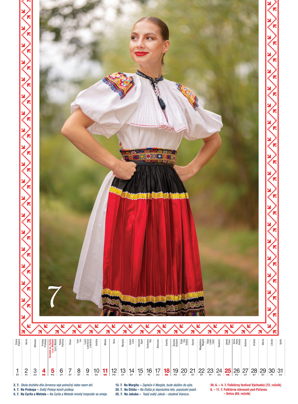 Kalendár nástenný SLOVENSKÝ FOLKLÓR