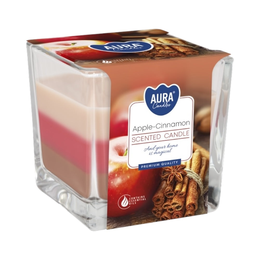 AURA Candles vonná sviečka v skle 170g Apple & Cinnamon