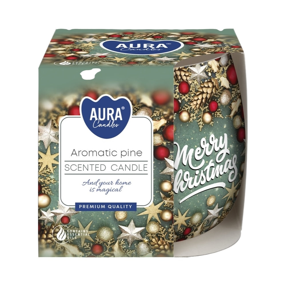AURA Candles vonná sviečka v skle 100g Aromatic Pine