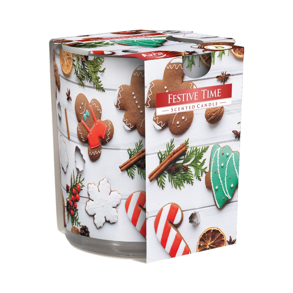 AURA Candles vonná sviečka v skle 100g Festive time