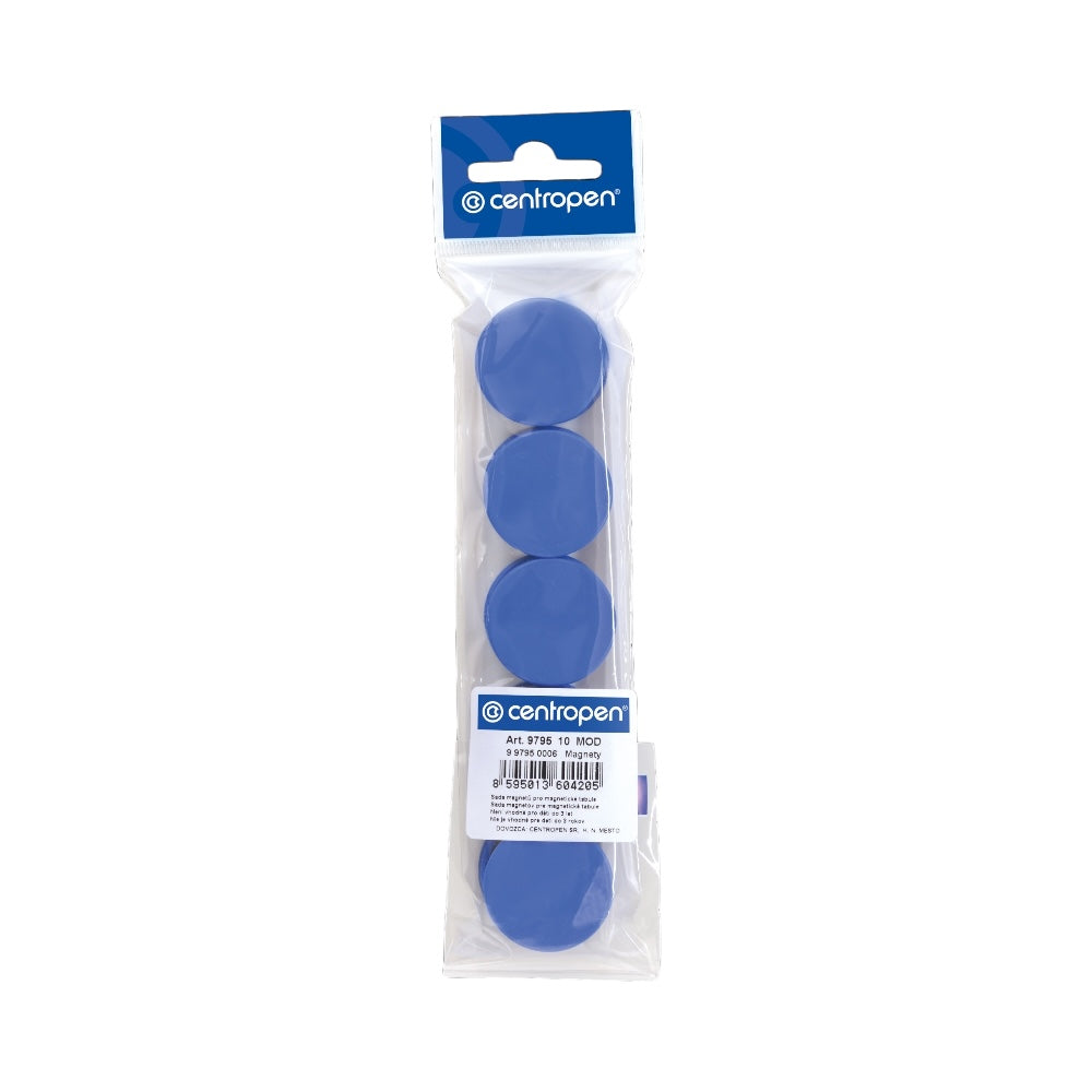 Magnety 30mm Centropen 9795 modré 10ks