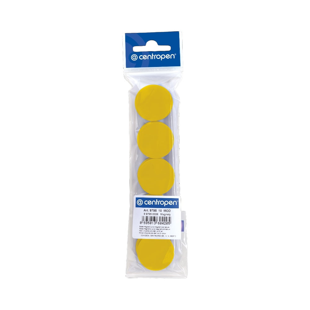 Magnety 30mm Centropen 9795 žlté 10ks