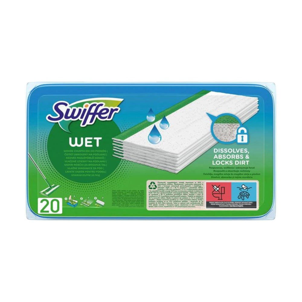 Mop SWIFFER náhrada na mokré čistenie podlahy 20ks