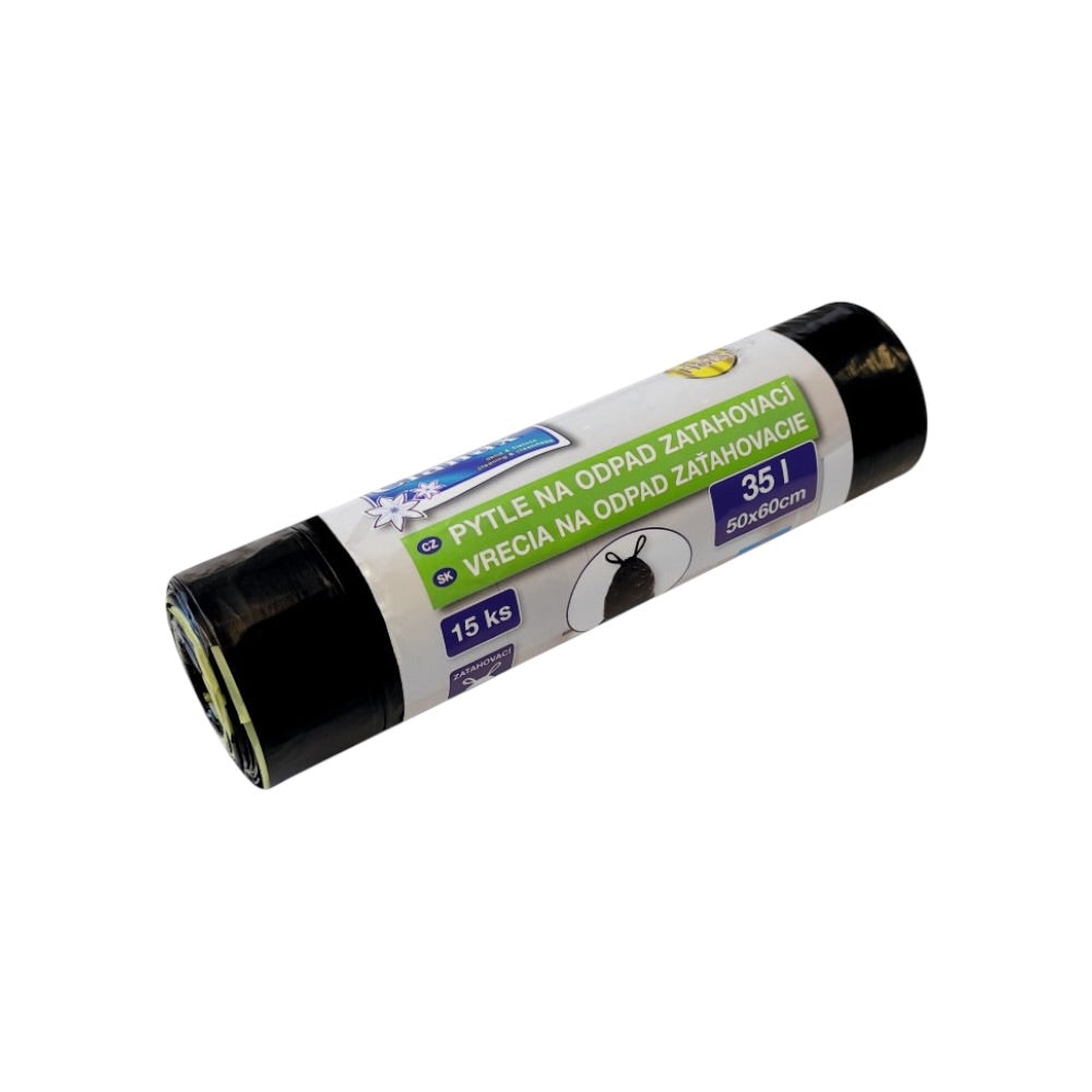 Vrecia Clanax LDPE zaťahovacie 50x60cm 35L 15ks