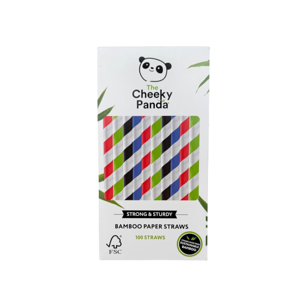 Slamka bambusová Cheeky Panda XL 12mm 23cm 100ks
