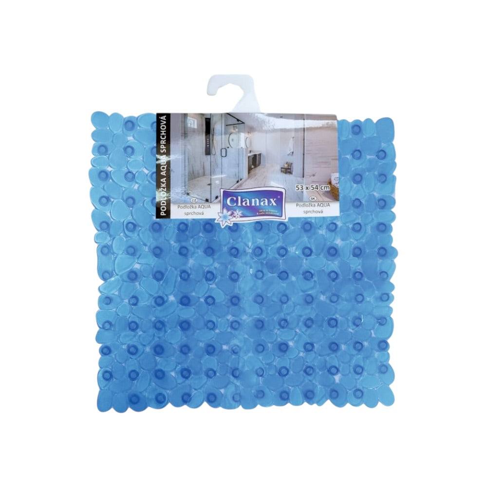 Protišmyková podložka AQUA sprchová 53x54cm modrá