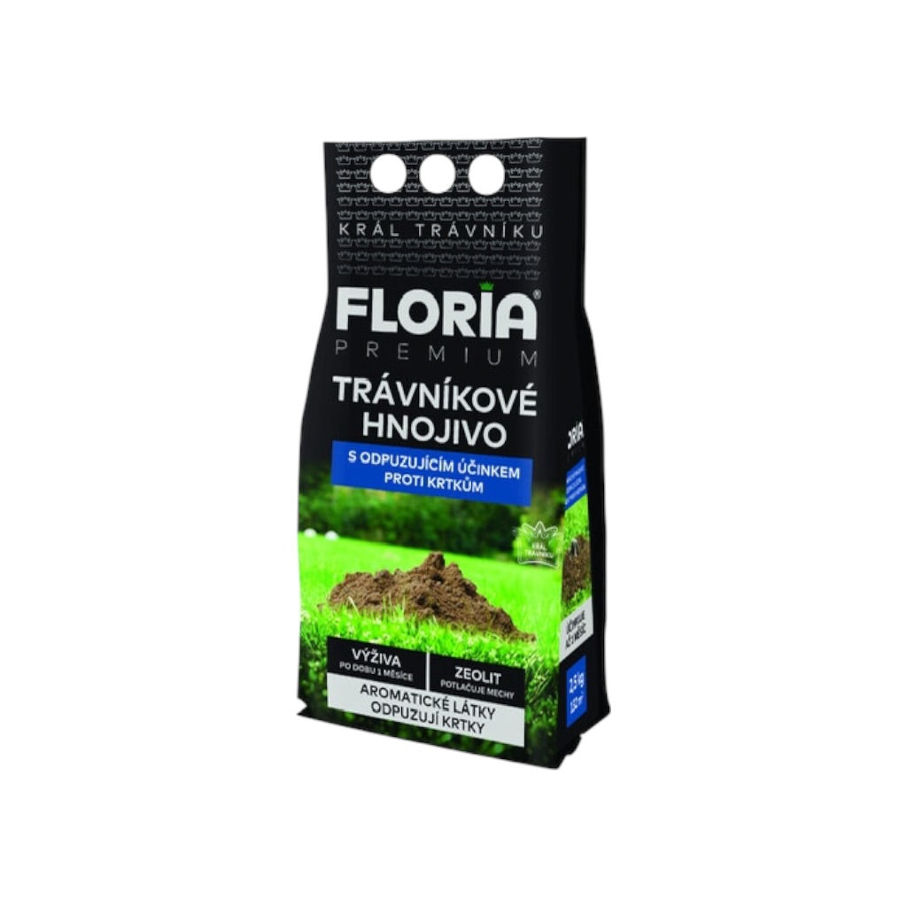 FLORIA Hnojivo trávnikové s účinkom proti krtkom 2,5kg