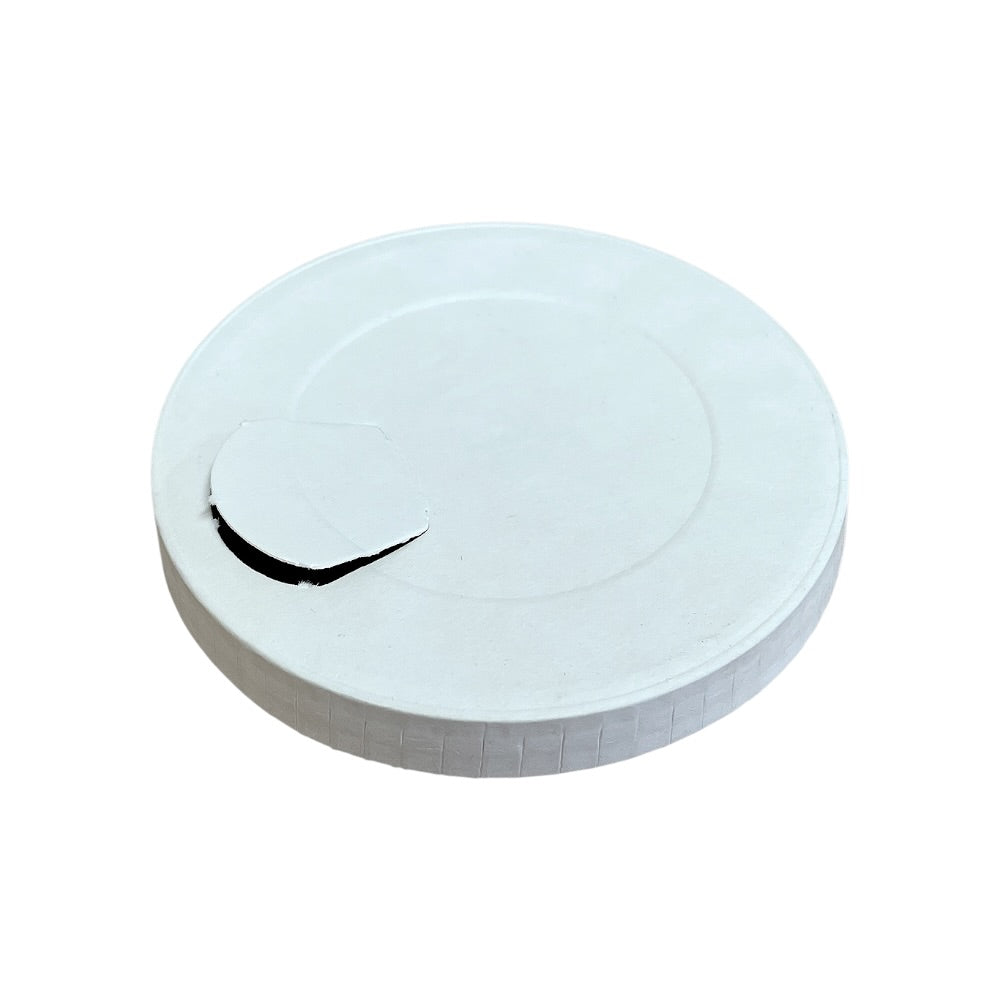 Viečko na pohár papierové IDEAL 80mm bez plastov s otvorom 50ks