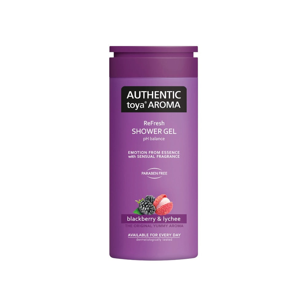 AUTHENTIC toya AROMA sprchový gel 400ml blackberry & lychee