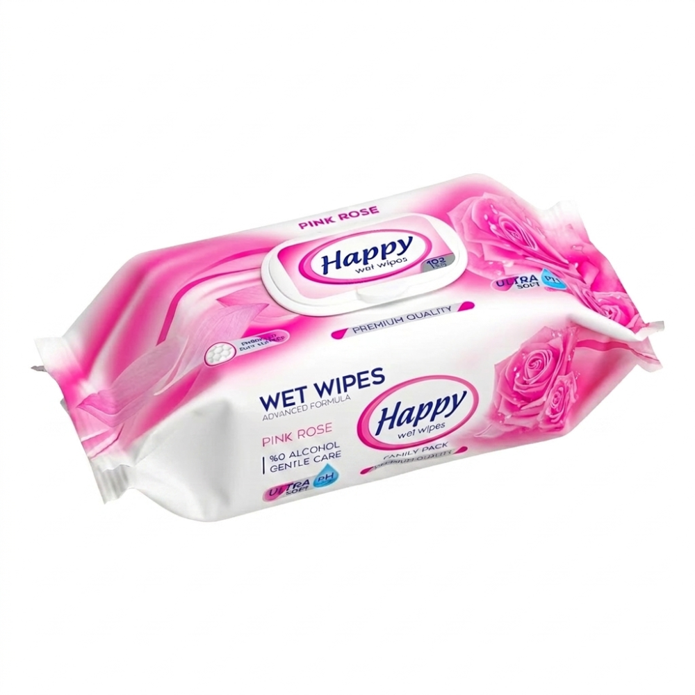 HAPPY Vlhčené utierky Rose 72ks