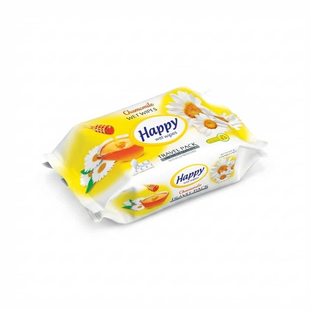 HAPPY Vlhčené utierky Chamomile 30ks
