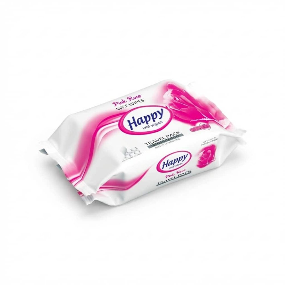 HAPPY Vlhčené utierky Rose 30ks