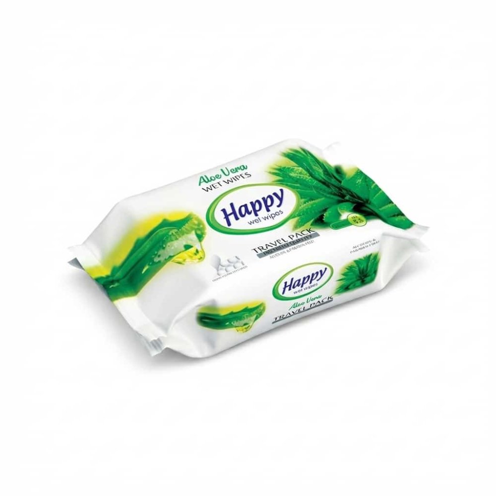 HAPPY Vlhčené utierky Aloe Vera 30ks