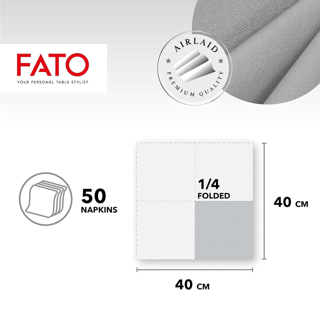Servítky FATO Airlaid Shade 40x40 strieborné 50ks