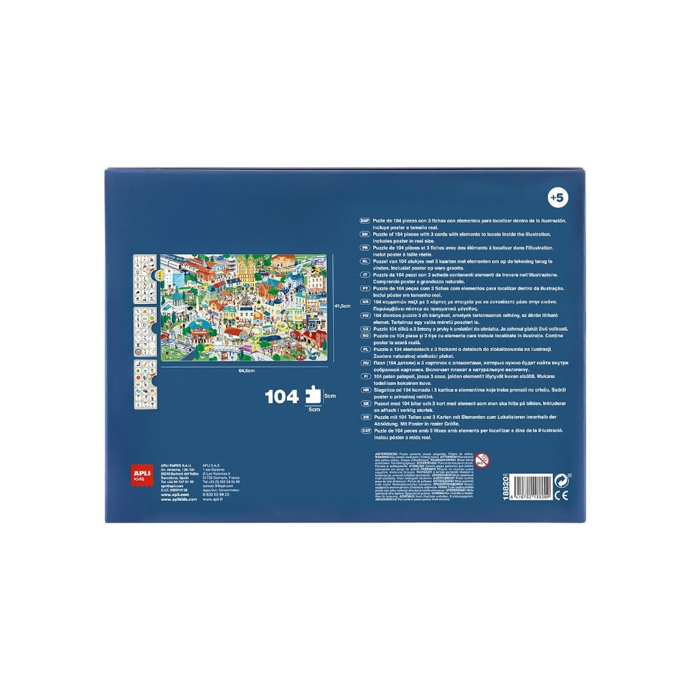 APLI Puzzle edukačné Mesto 104ks 5+