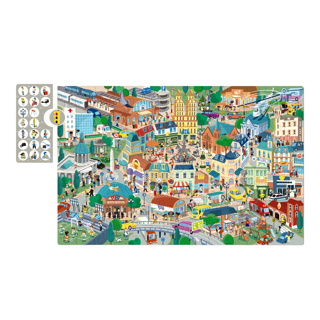 APLI Puzzle edukačné Mesto 104ks 5+