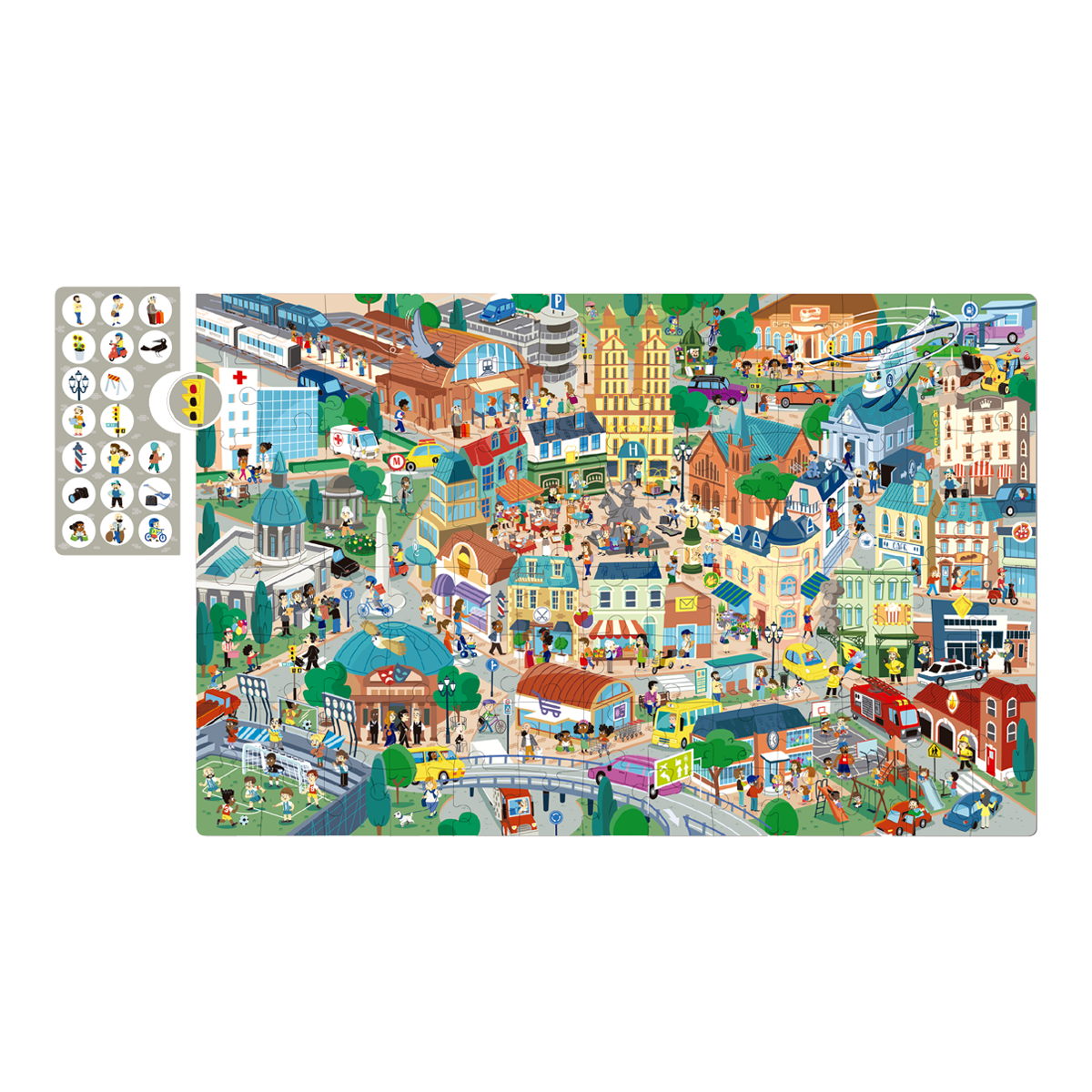 APLI Puzzle edukačné Mesto 104ks 5+
