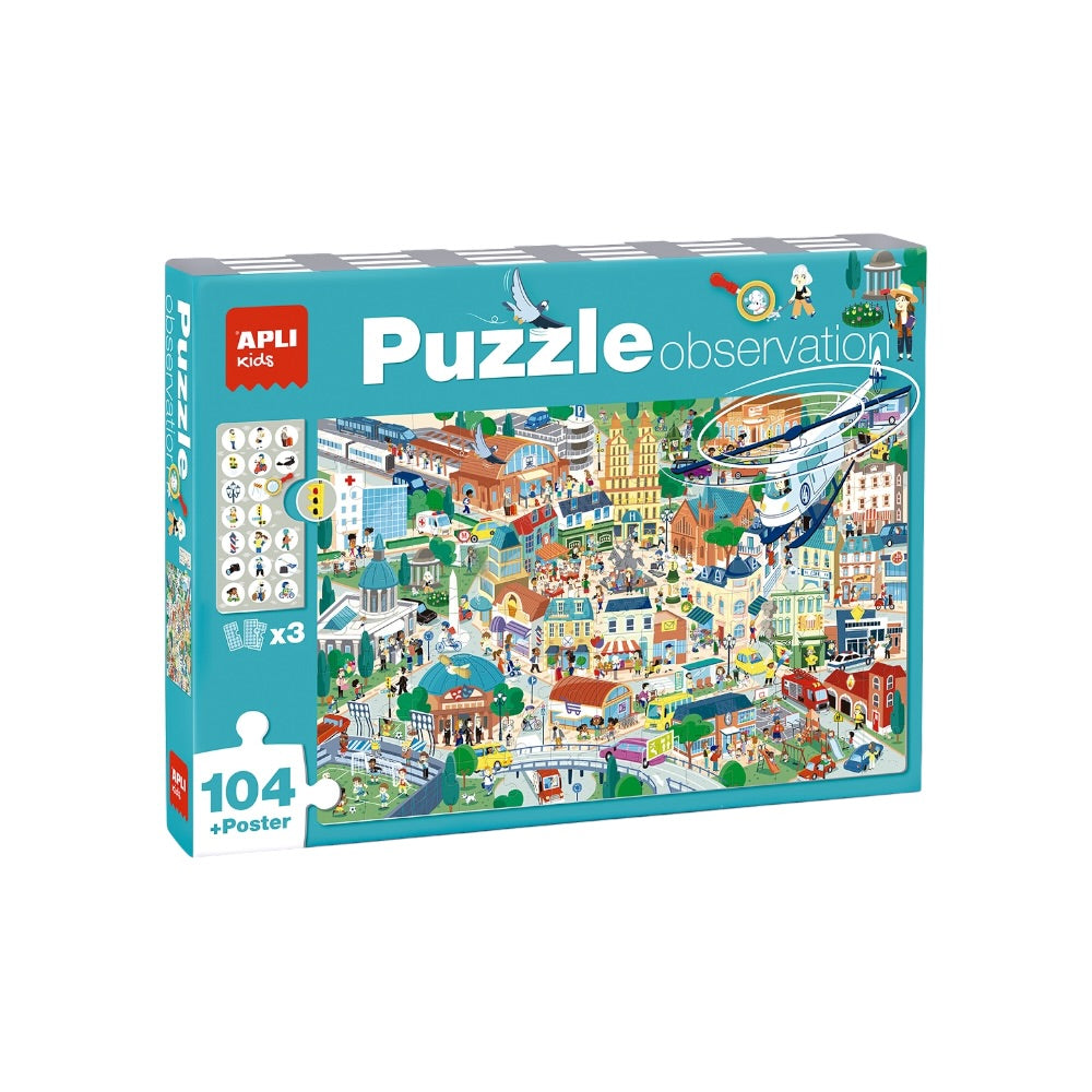 APLI Puzzle edukačné Mesto 104ks 5+