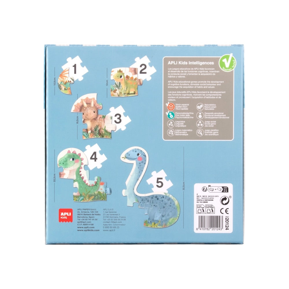 APLI Puzzle edukačné My First Dinos 15ks 2+
