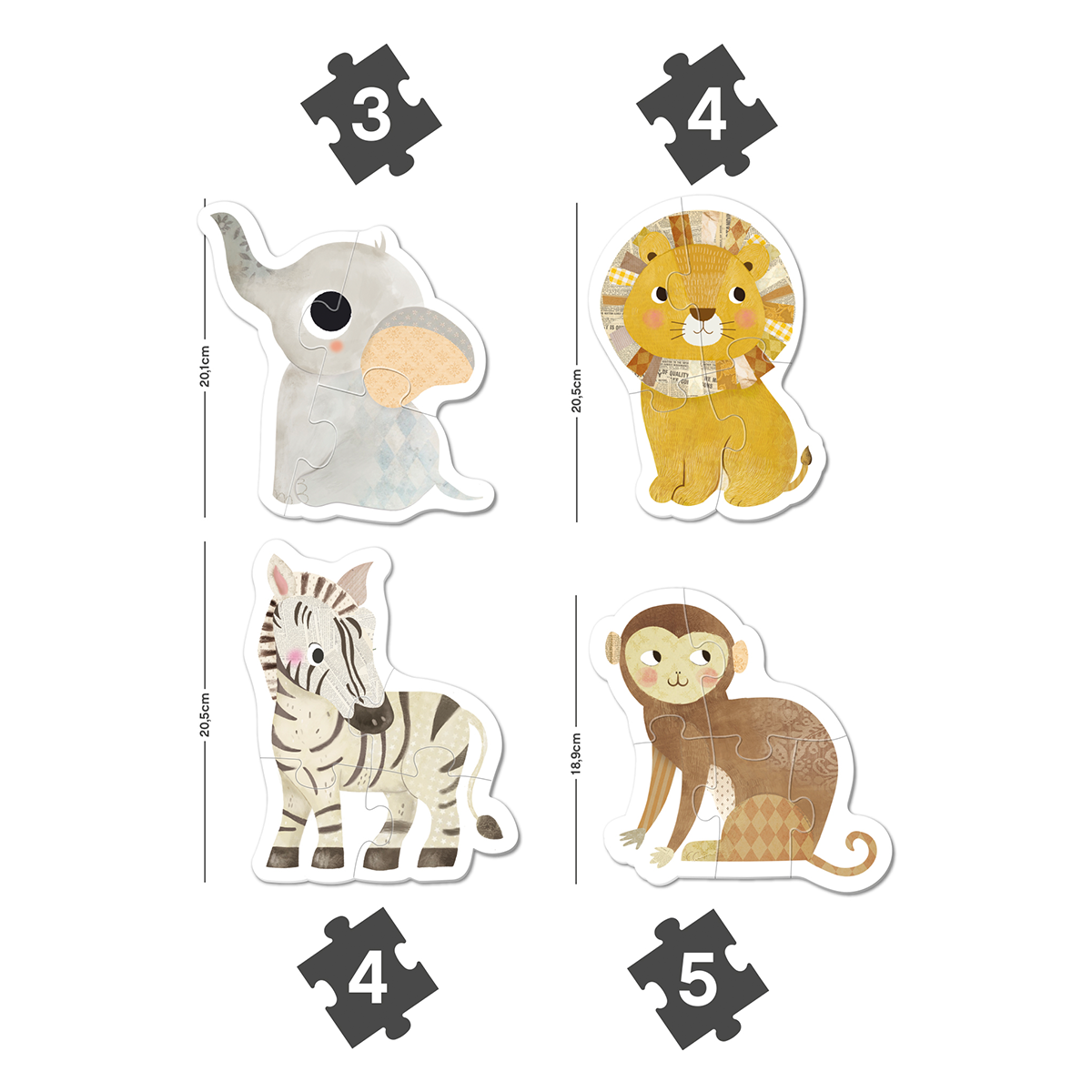 APLI Puzzle edukačné My First Savannah 16ks 2+