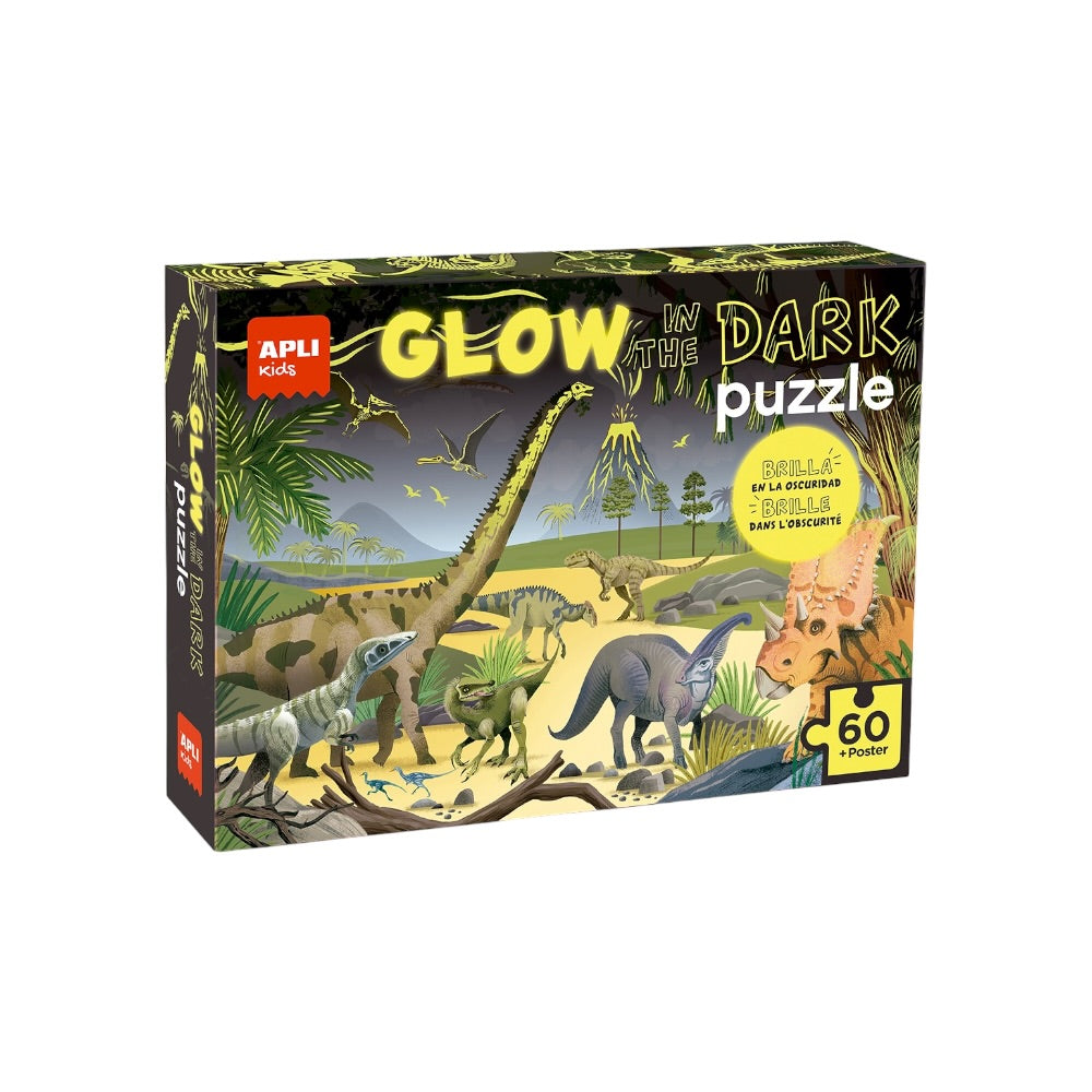 APLI Puzzle svietiace v tme Dinosaury 60ks 4+