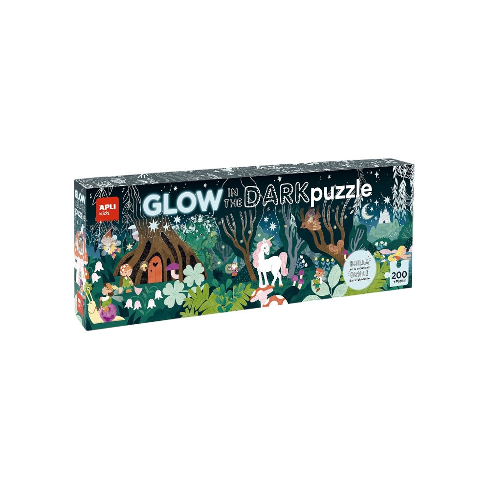 APLI Puzzle svietiace v tme Magický les 200ks 6+