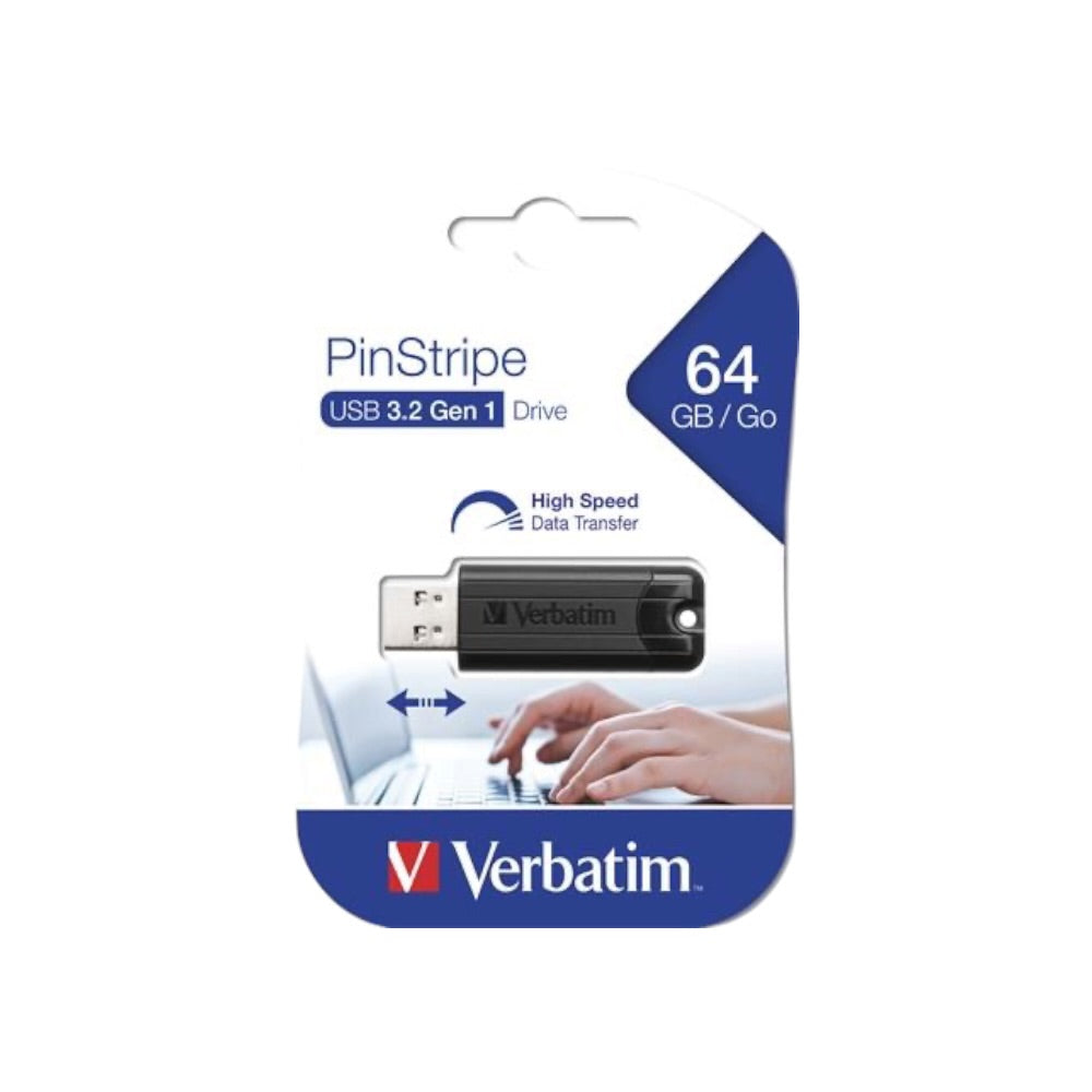 USB kľúč 64GB VERBATIM PinStripe 3.2 čierny