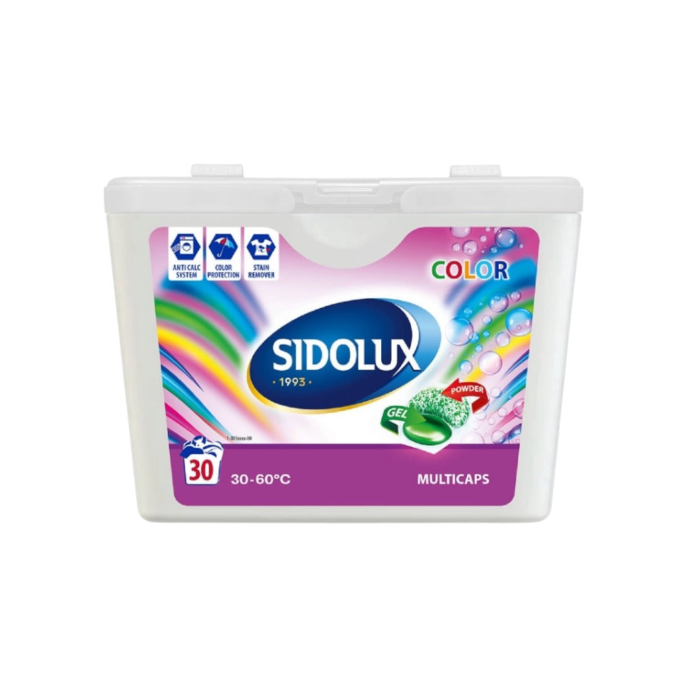 SIDOLUX kapsule na pranie Multicaps Color 30ks