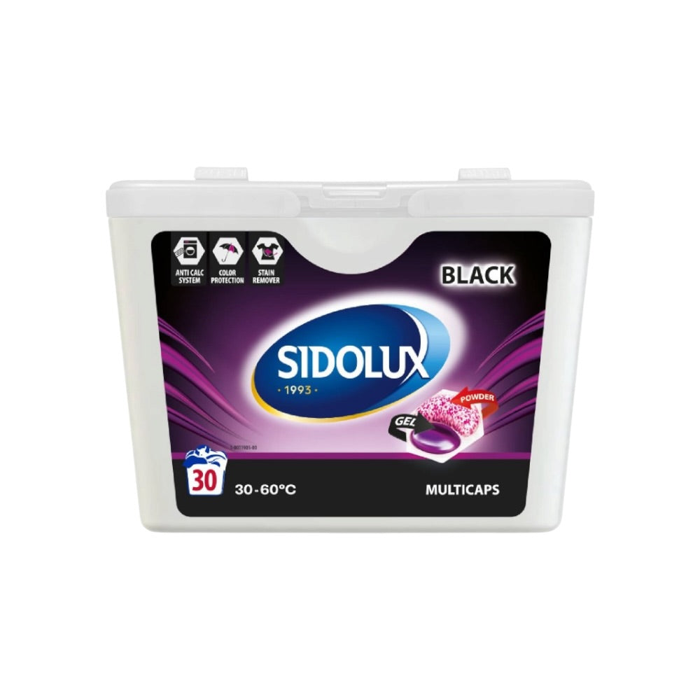 SIDOLUX kapsule na pranie Multicaps Black 30ks