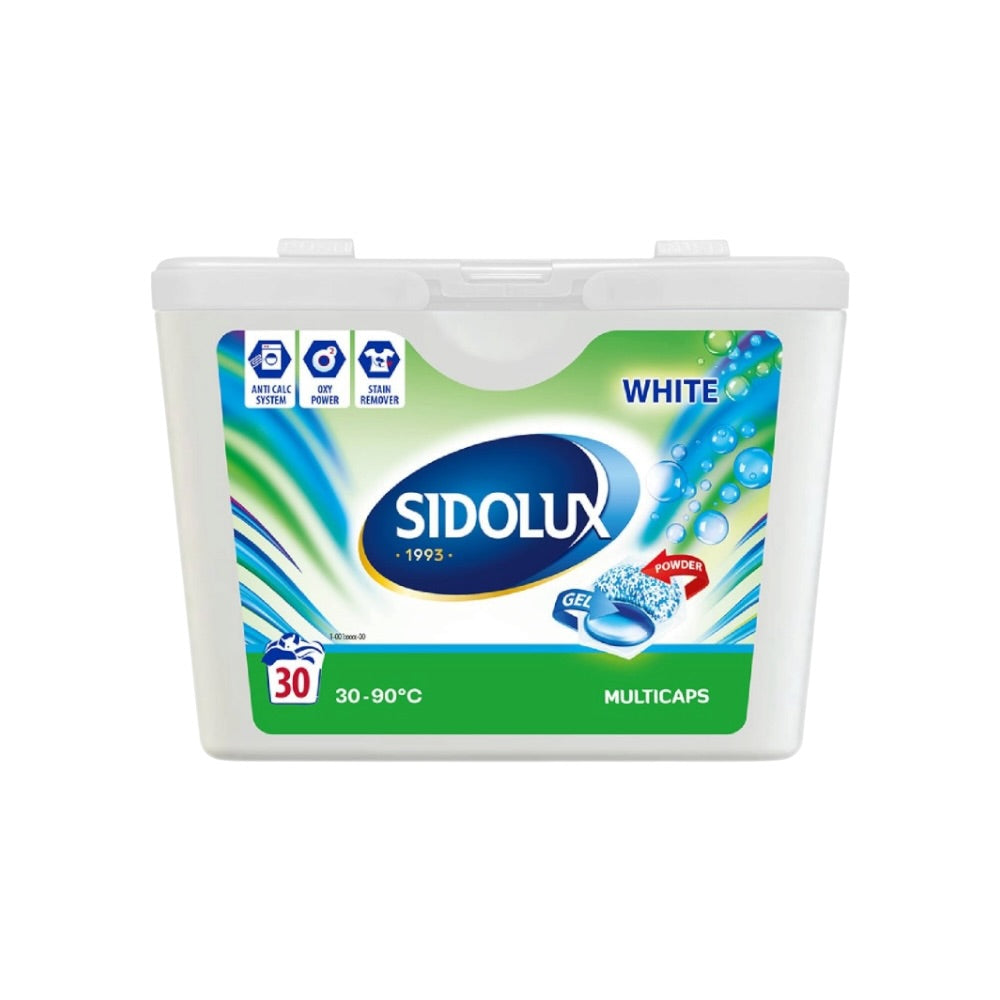 SIDOLUX kapsule na pranie Multicaps White 30ks