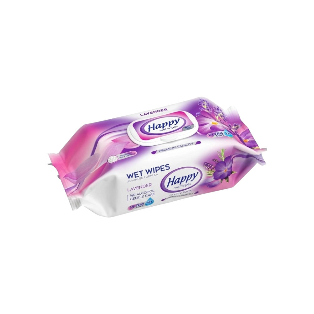 D- HAPPY Vlhčené utierky Lavender 72ks
