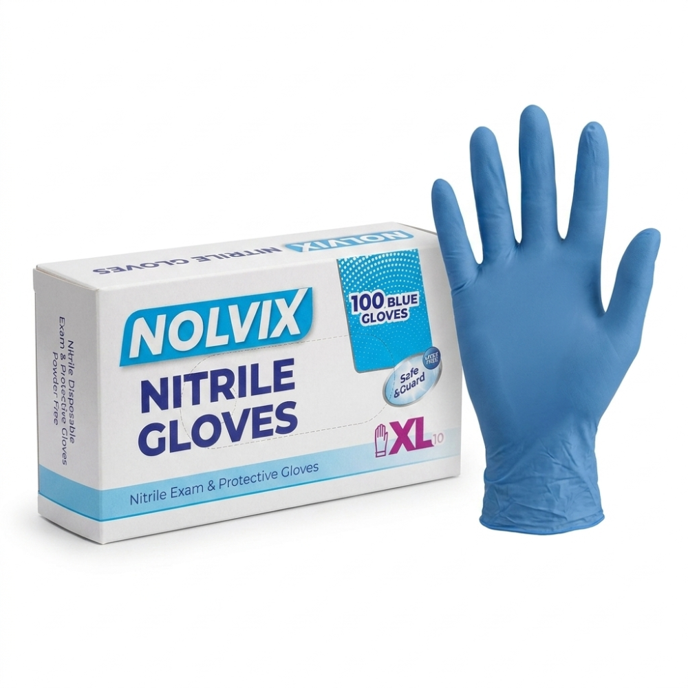 Rukavice NOLVIX Nitril XL 100ks modré