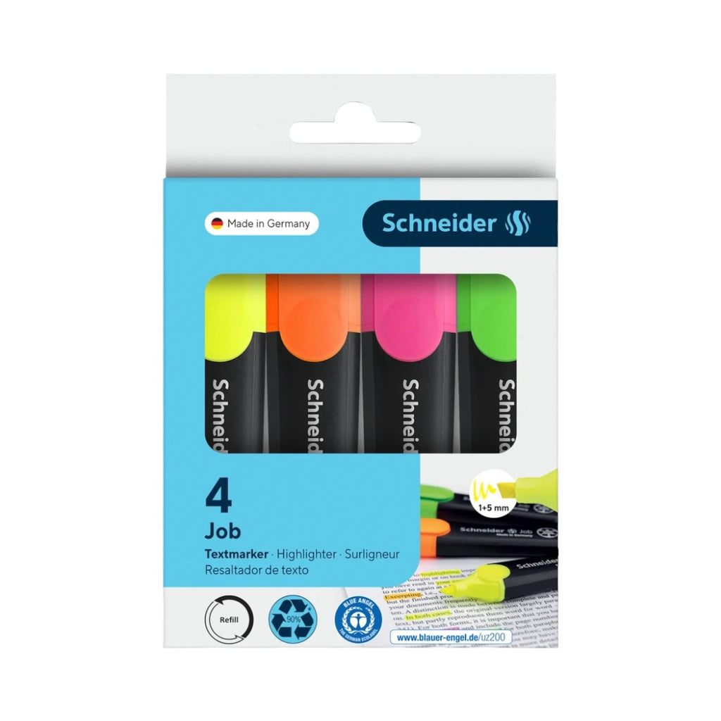 Schneider Zvýrazňovač 1-5 mm "Job" sada 4 farby