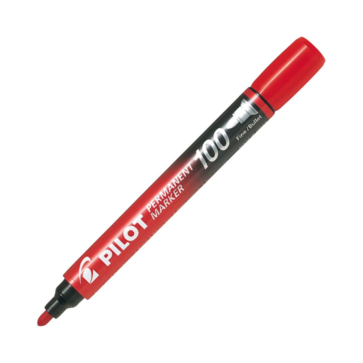 Pilot Popisovač "Permanent Marker 100" 1mm kužeľový hrot červený