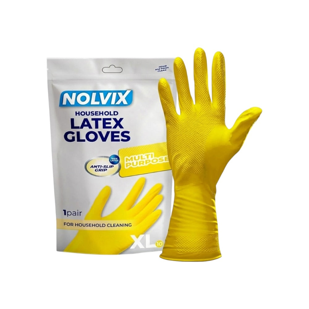 Rukavice NOLVIX Upratovacie 1pár XL žlté