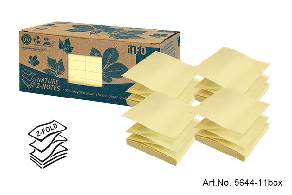 NATURE Box Z-notes 75mm x 75mm žltý