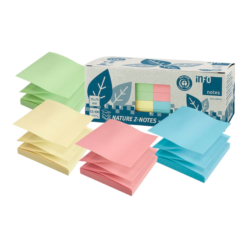 NATURE Box Z-notes 75mm x 75mm mix farieb