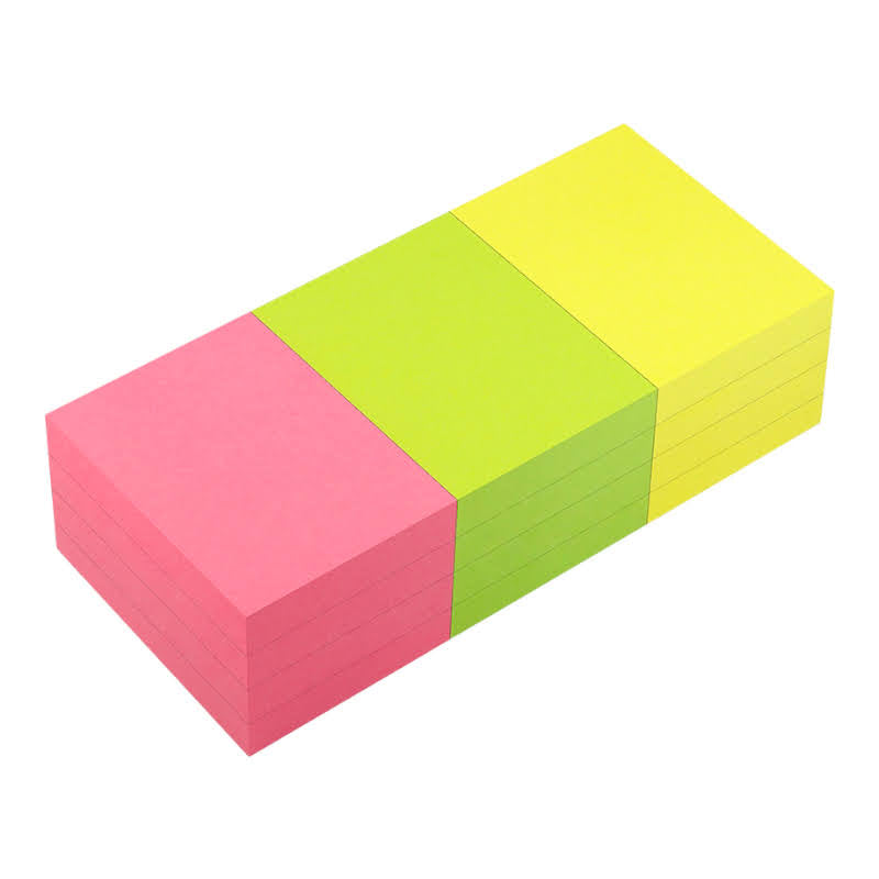 Samolepiaci blok Neon 50mm x 40mm MIX farieb 12kusov