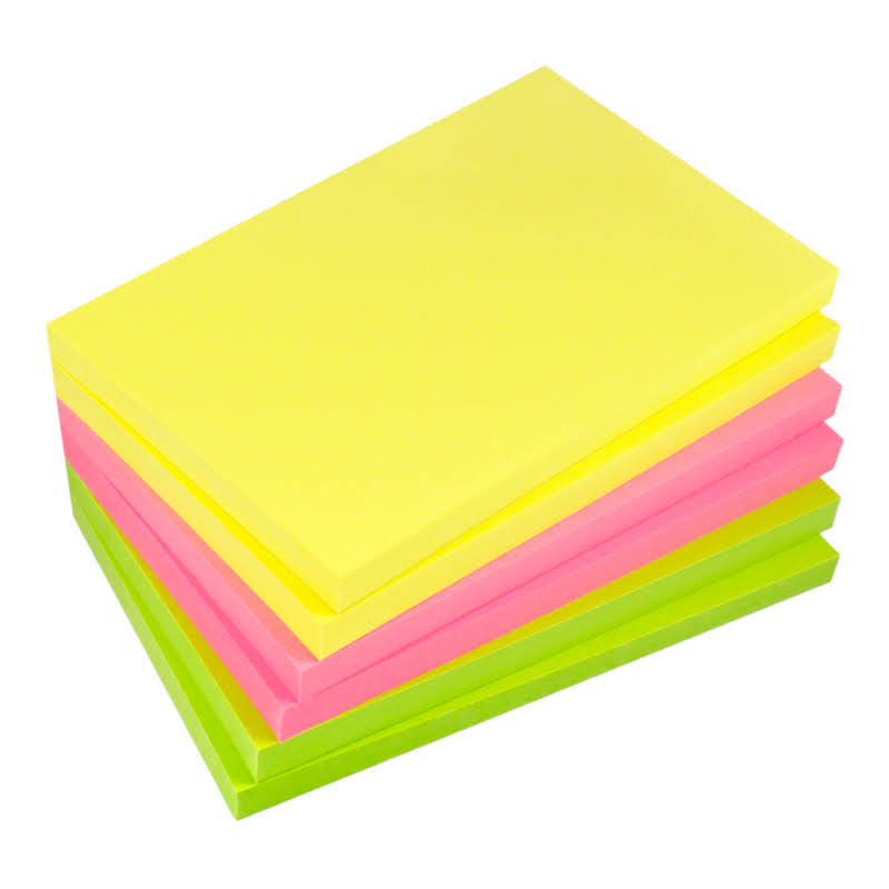 Samolepiaci blok Neon 125mm x 75mm MIX farieb 6kusov