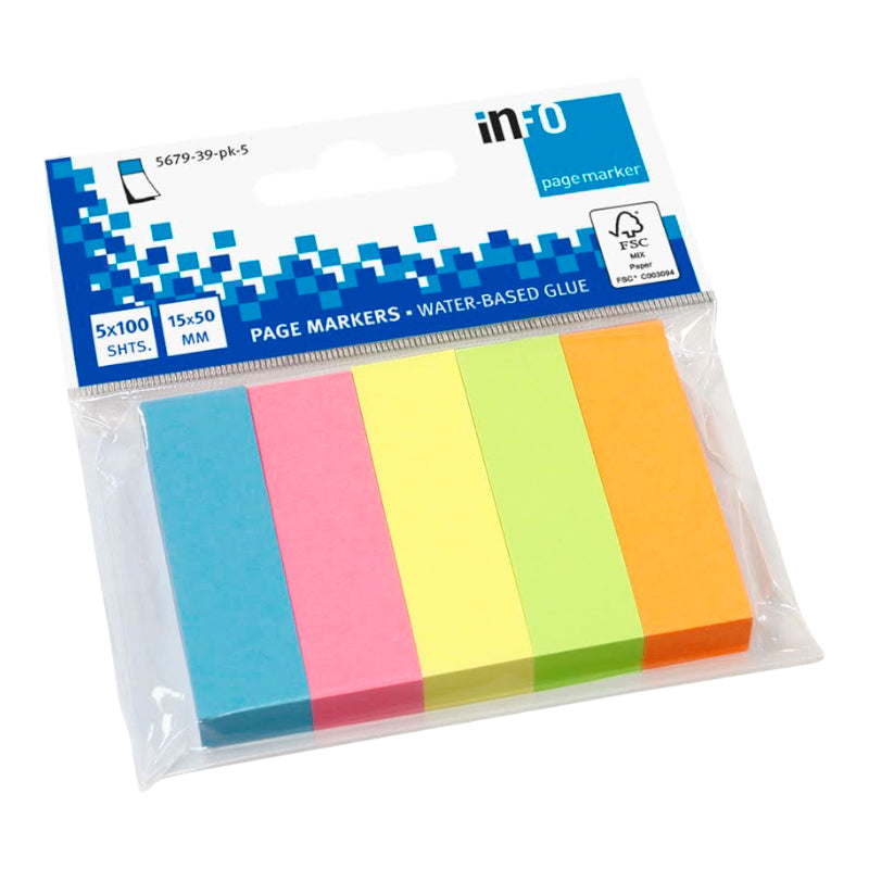 Index 15mm x 50mm neon MIX