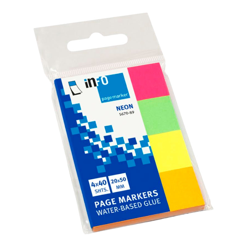 Index 20mm x 50mm neon 5670-89